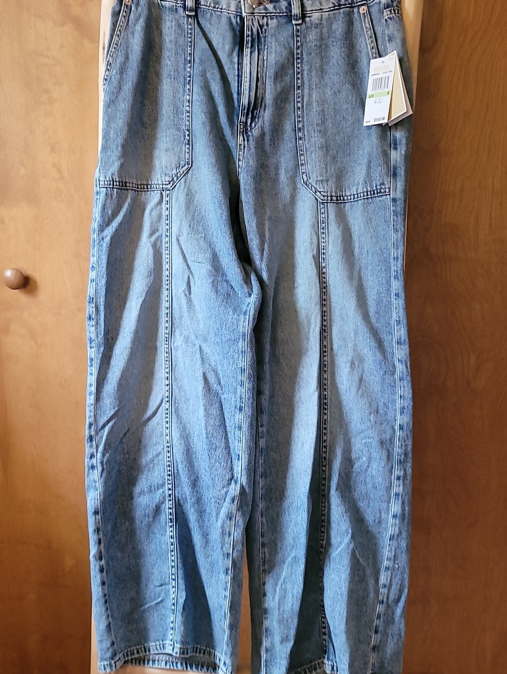 Michael Kors Wide Leg Light Wash Blue Denim Jeans